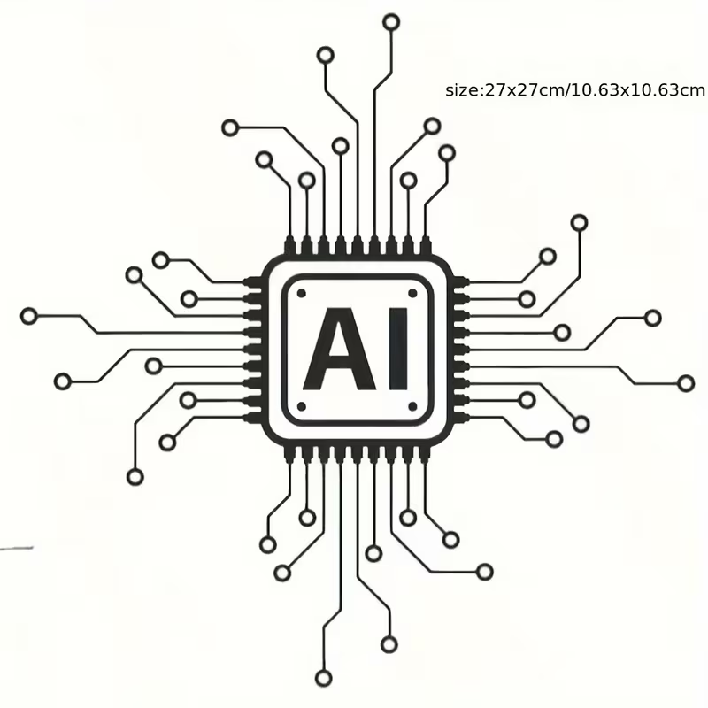 Tech Office Wallpaper - AI Teknolojisi Devre Kartı Vinil Duvar